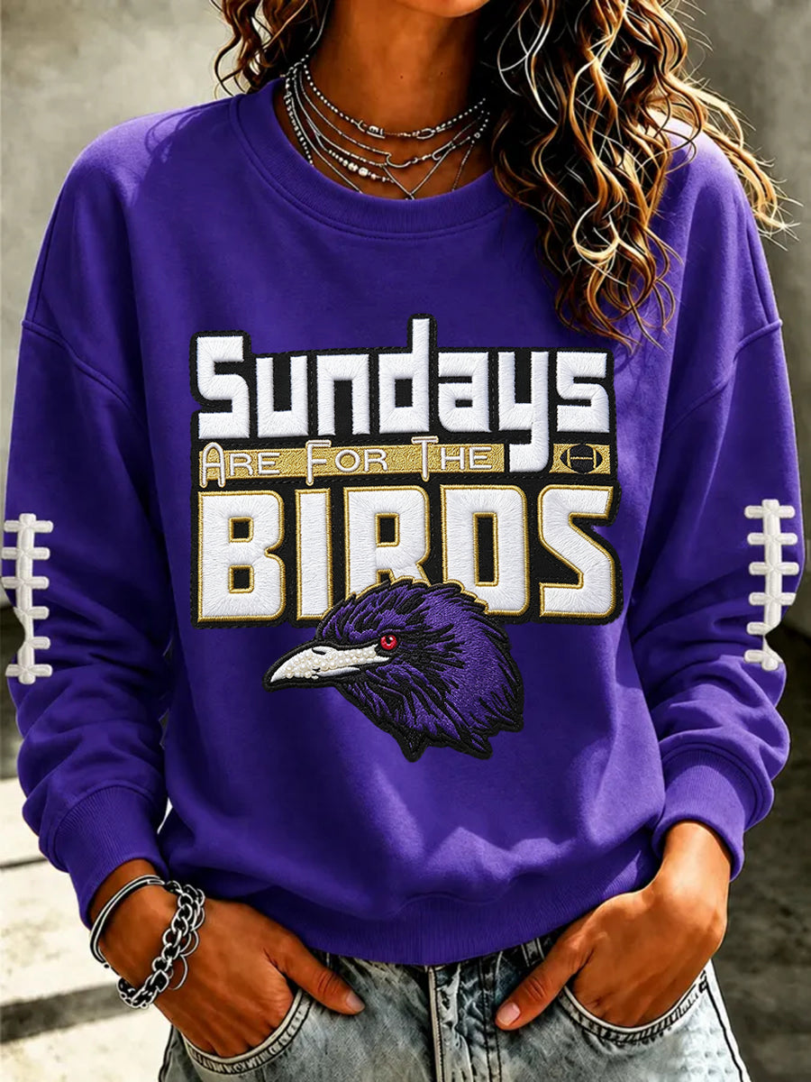 Women'S Retro Football Print Round Neck Sports Shirt