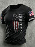 Men'S America Flag Printed Casual T-Shirt