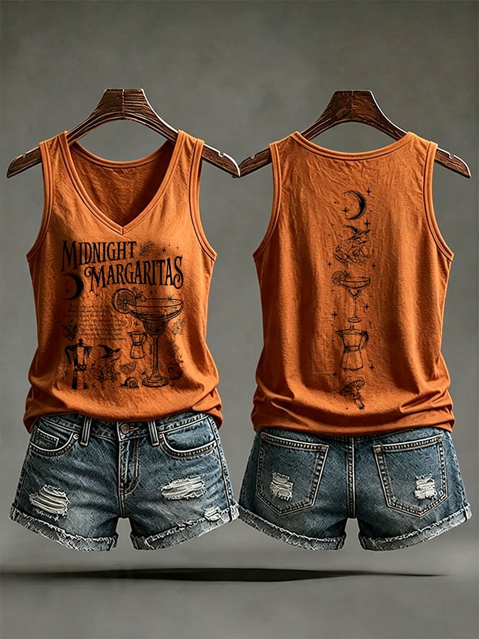 Women's Midnight Margaritas Printed Tank Top