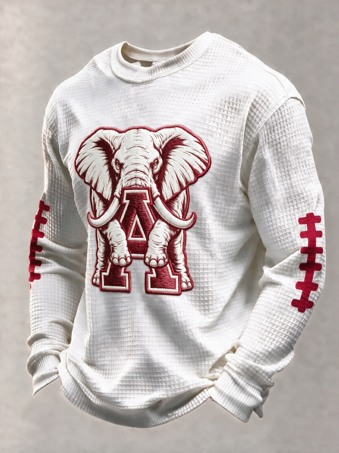 Men'S Football  Printed Waffle T-Shirt