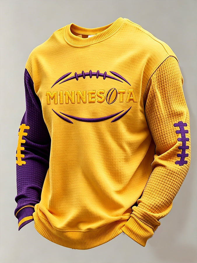 Men'S Football  Printed Waffle T-Shirt