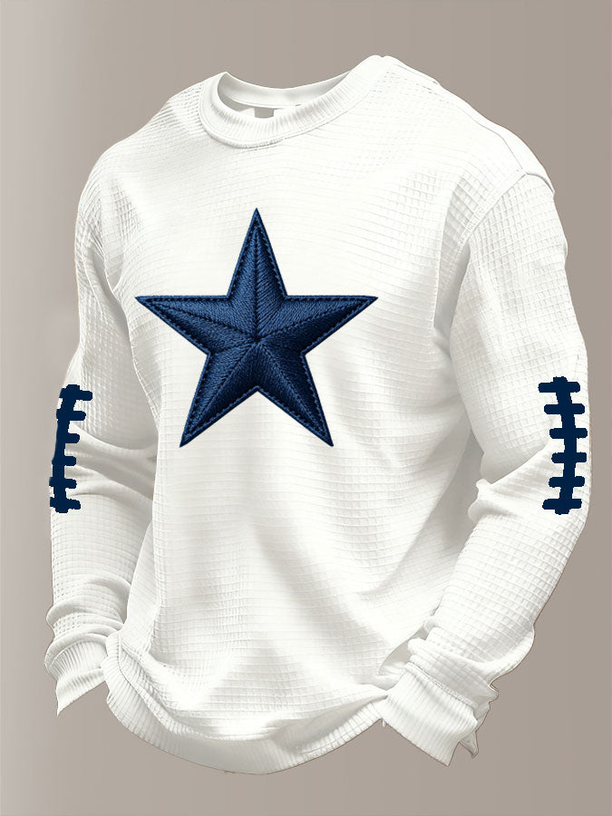 Men'S Football  Printed Waffle T-Shirt
