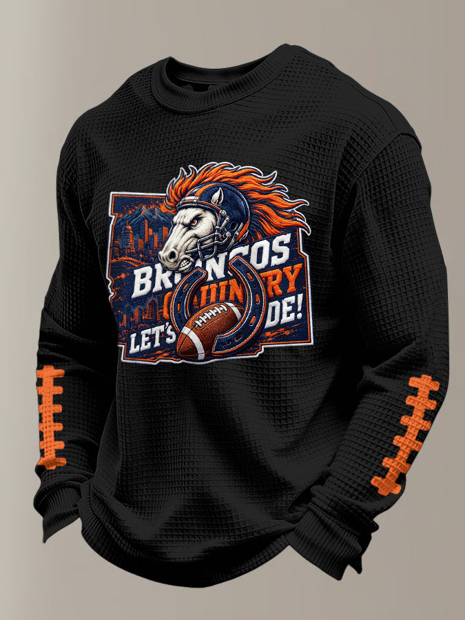 Men'S Football Fans Printed Waffle T-Shirt