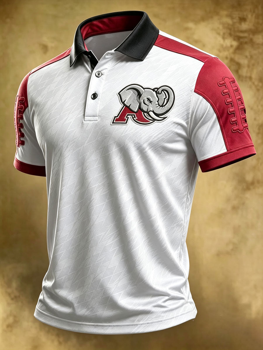 Men'S Retro Rugby Collar Polo T-Shirt