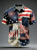 Men's 250th Anniversary of Independence American Flag Cross Patriotic Shirt