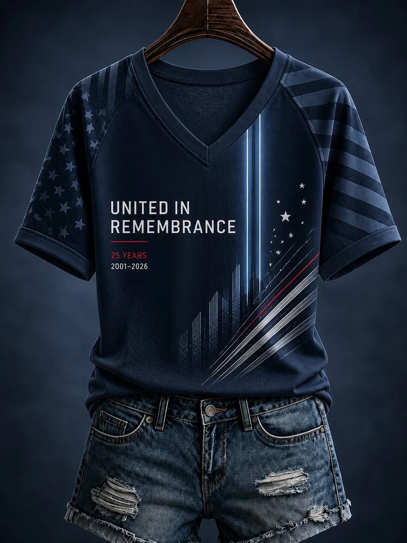 Women's 9/11 Commemorative Print Casual Top