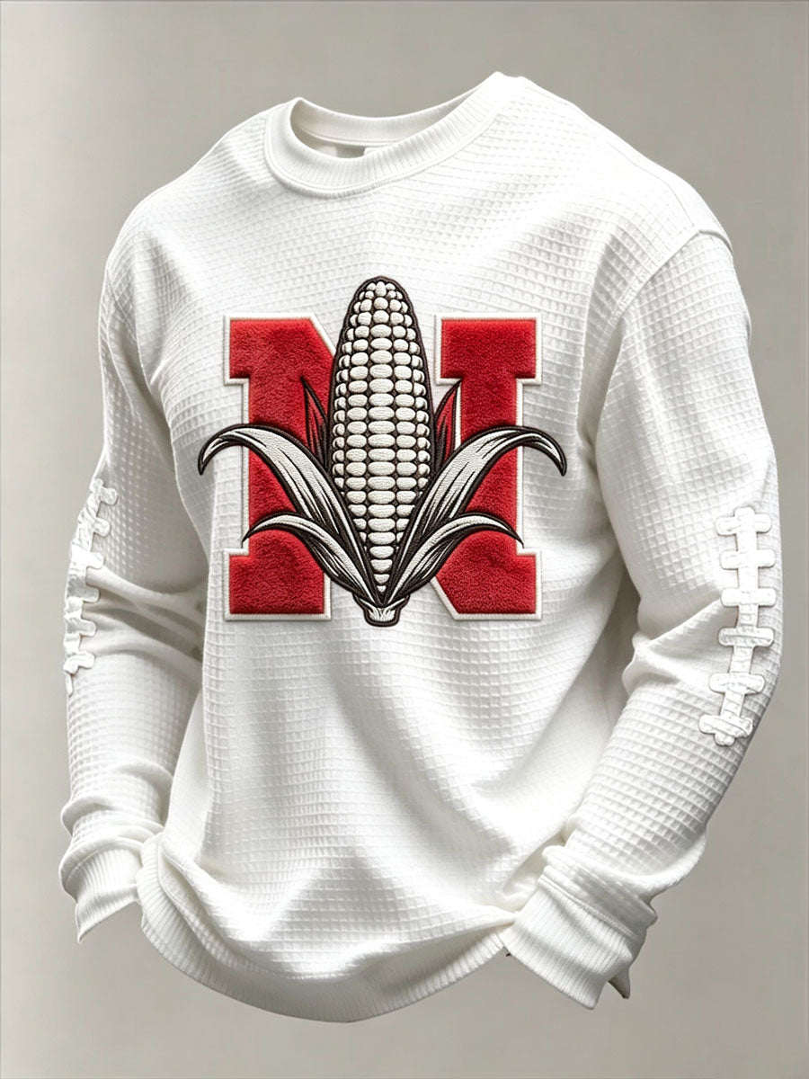Men's Rugby Pattern Waffle T-shirt
