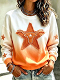 Women's Rugby Printed Round Neck T-shirt