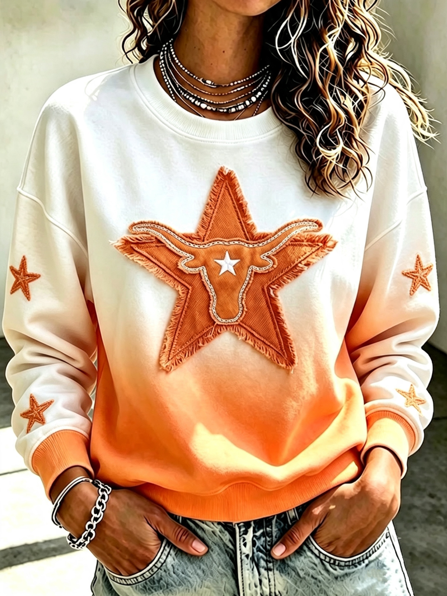 Women's Rugby Printed Round Neck T-shirt