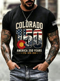 Men'S Colorado Print Short Sleeve T-Shirt