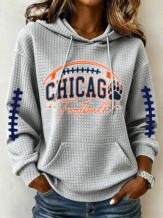 Women'S Football Sports Casual Hooded