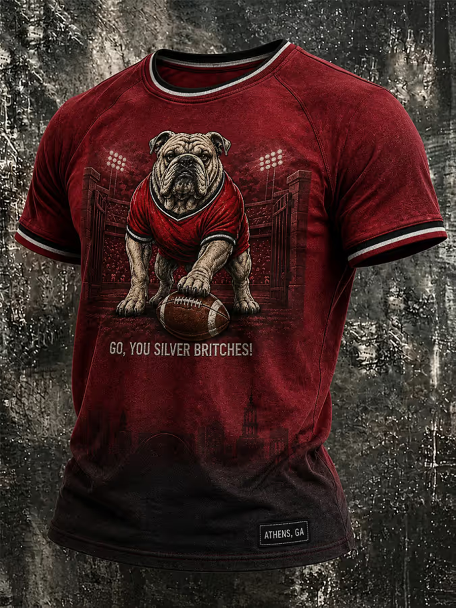 Men'S Football Fans Printed Short Sleeve T-Shirt