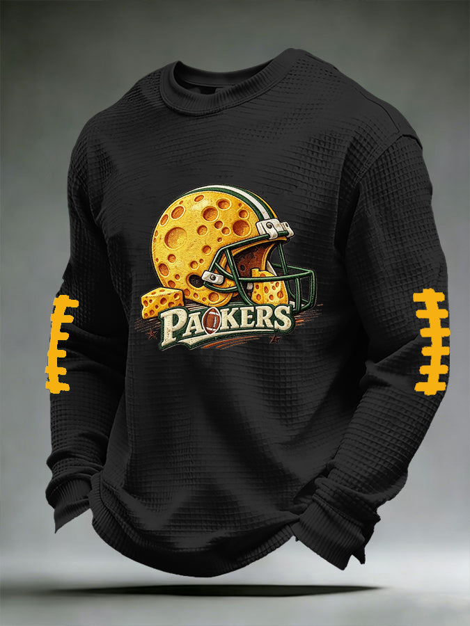 Men'S Football Printed Waffle T-Shirt