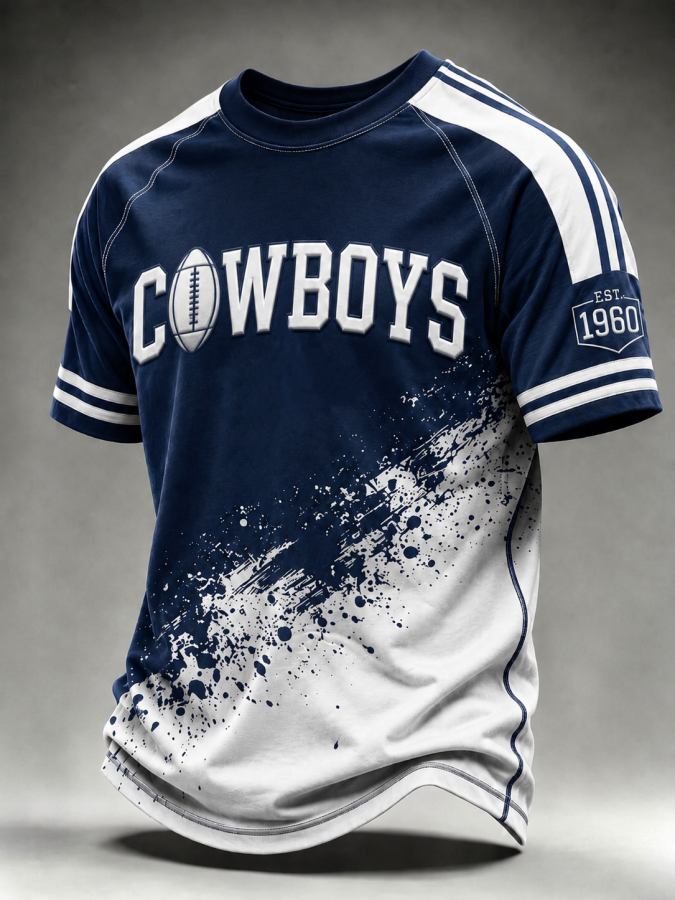 Men'S Football Fans Printed Short Sleeve T-Shirt