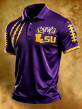 Men's Retro Rugby Collar Polo T-Shirt