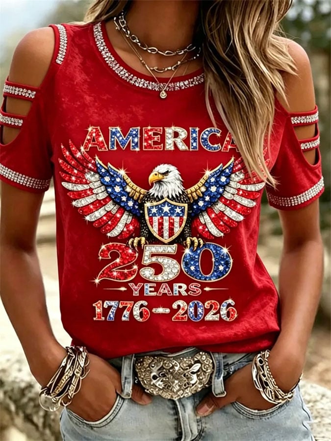 Women's Casual Printed Off-Shoulder Top