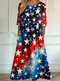 Women's 250th Anniversary Print Five-Sleeve Dress