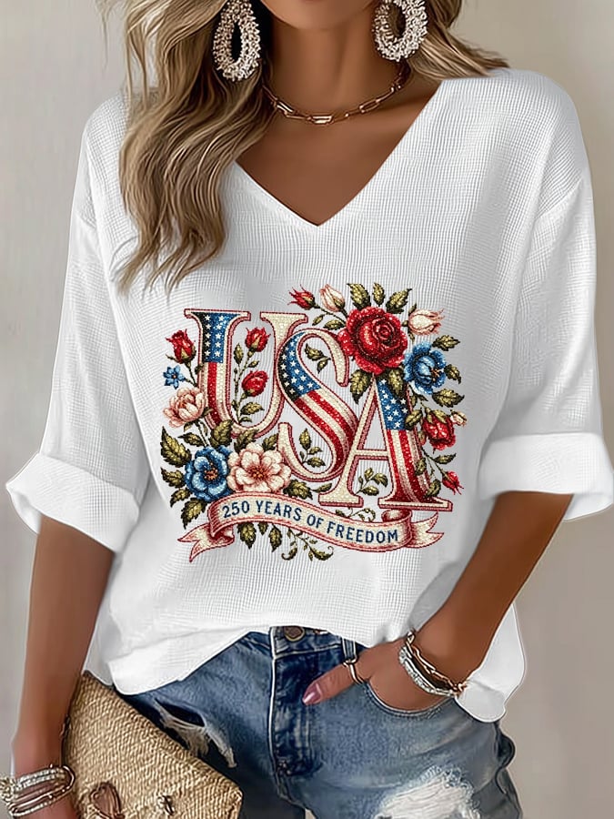 Women's 250th Anniversary Freedom Flower Art  Print   Vest