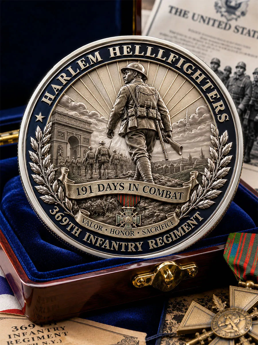Harlem Hellfighters Commemorative Metal Medal – 369th Infantry Regiment Tribute