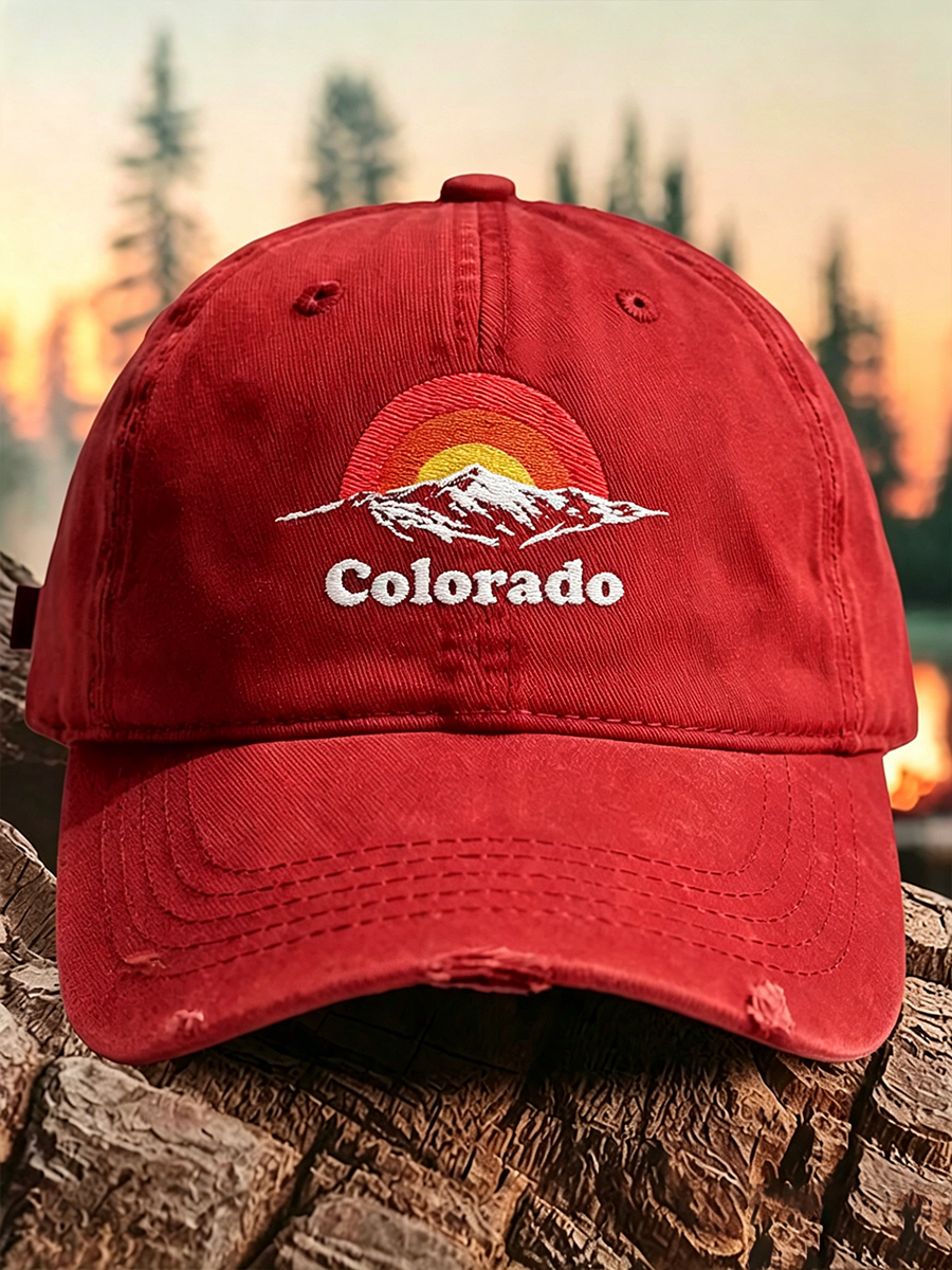 Retro Colorado Strong Colorado Wildfires Praying For The Firefighters Print Baseball Cap