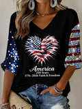 Women's 250th Anniversary Printed Waffle Top