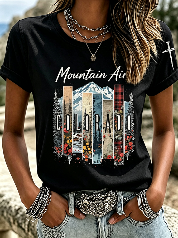 Women's Colorado 150years Anniversary Casual T-shirt