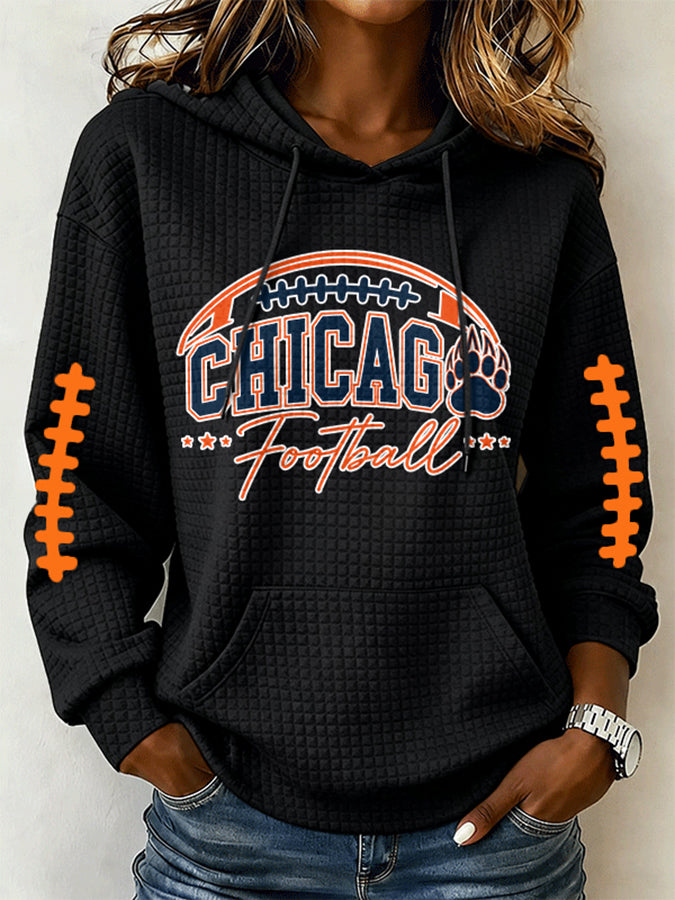 Women'S Football Sports Casual Hooded