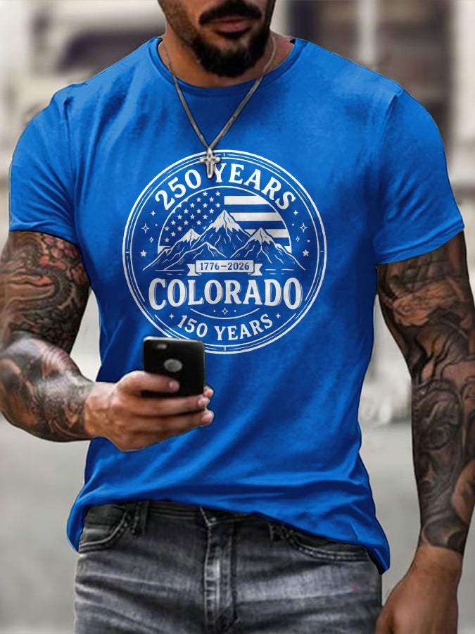 Male COLORADO STRONG Printed T-Shirt