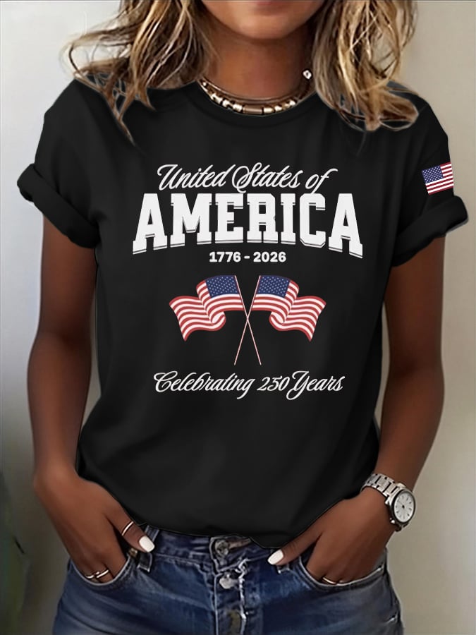 Women's Casual Printed Short-Sleeve T-Shirt
