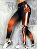 Women's Chicago Football Lover Bear Art Printed Leggings