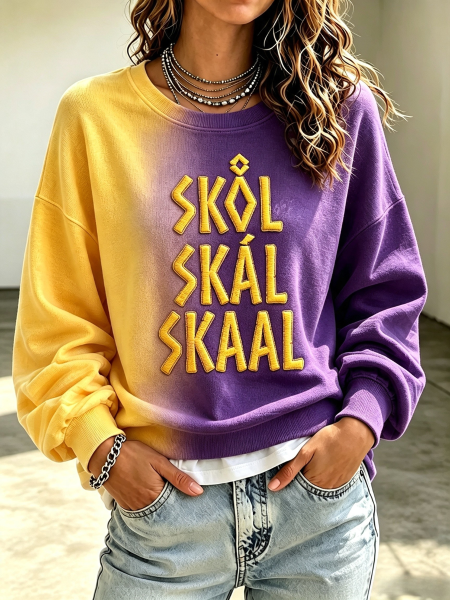 Women's Football Printed Casual Sweatshirt