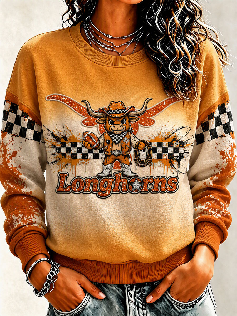 Women's Retro Rugby Round Neck Sports Shirt