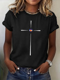 Women'S Casual COLORADO STRONG Mountain Fire Printed Round Neck Casual Short Sleeved T-Shirt