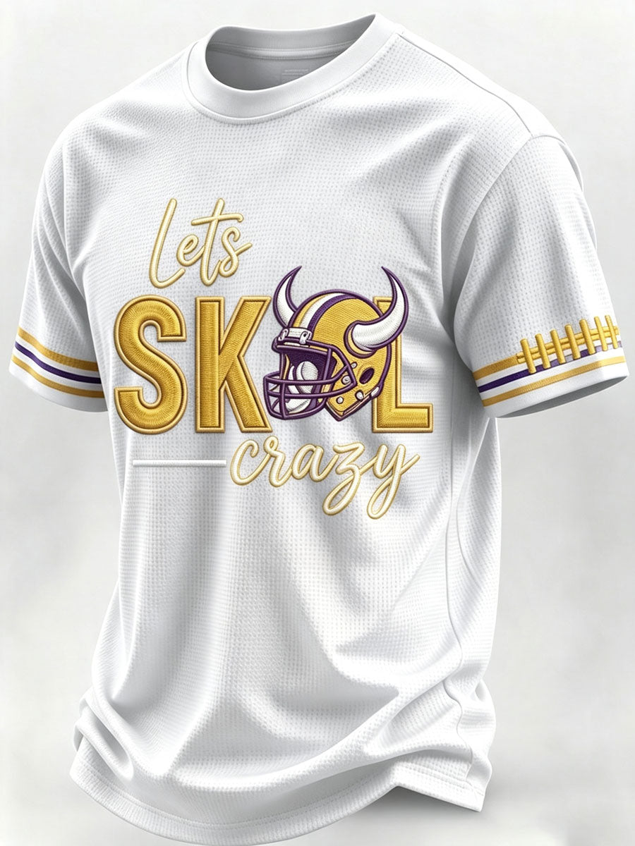 Men'S Football Print Waffle T-Shirt