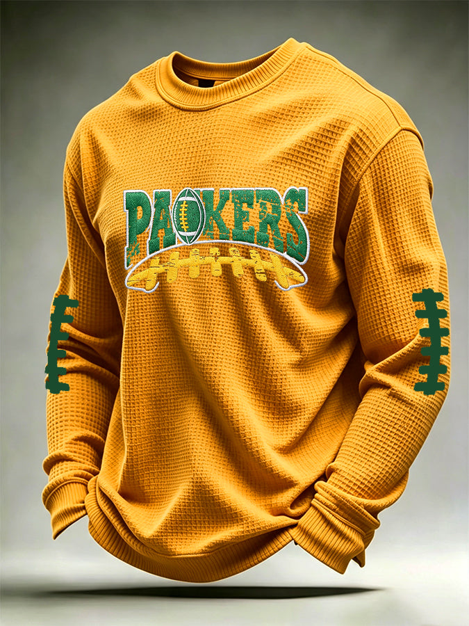Men'S Football Printed Waffle T-Shirt