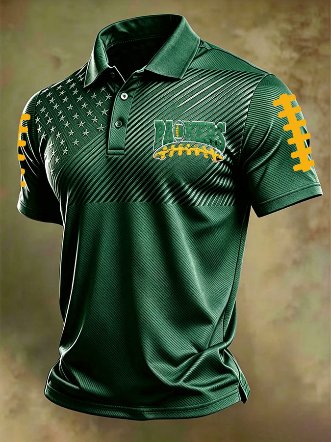 Men's Football Fans Printed Polo Shirt