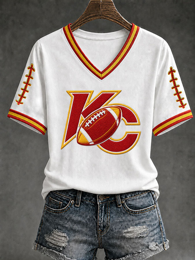 Women's Football Printed Casual Sweatshirt