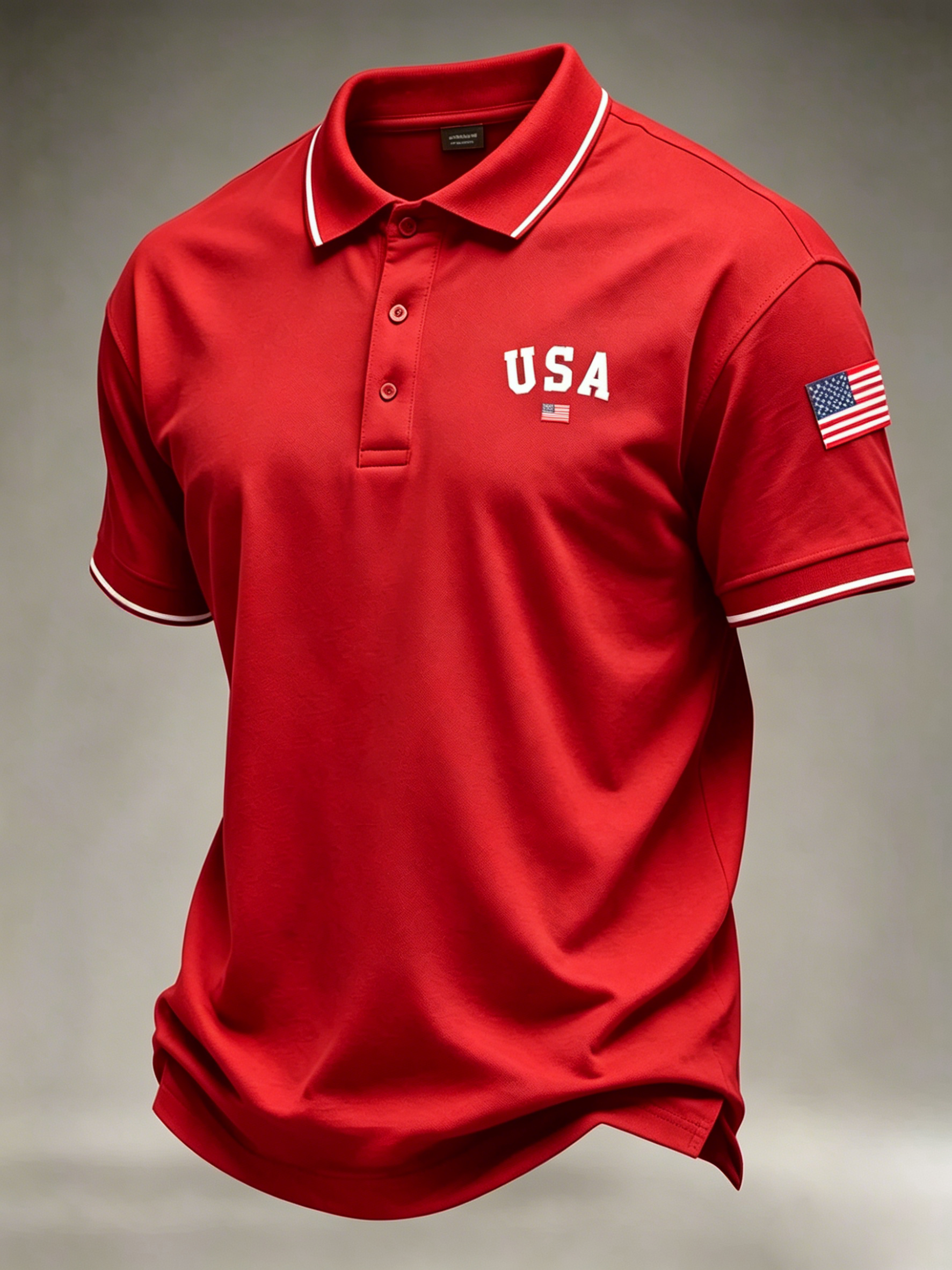 Men'S Casual 250Th Anniversary Celebration Of The Founding Of The United States Independence Day Personalized Printed Polo Shirt