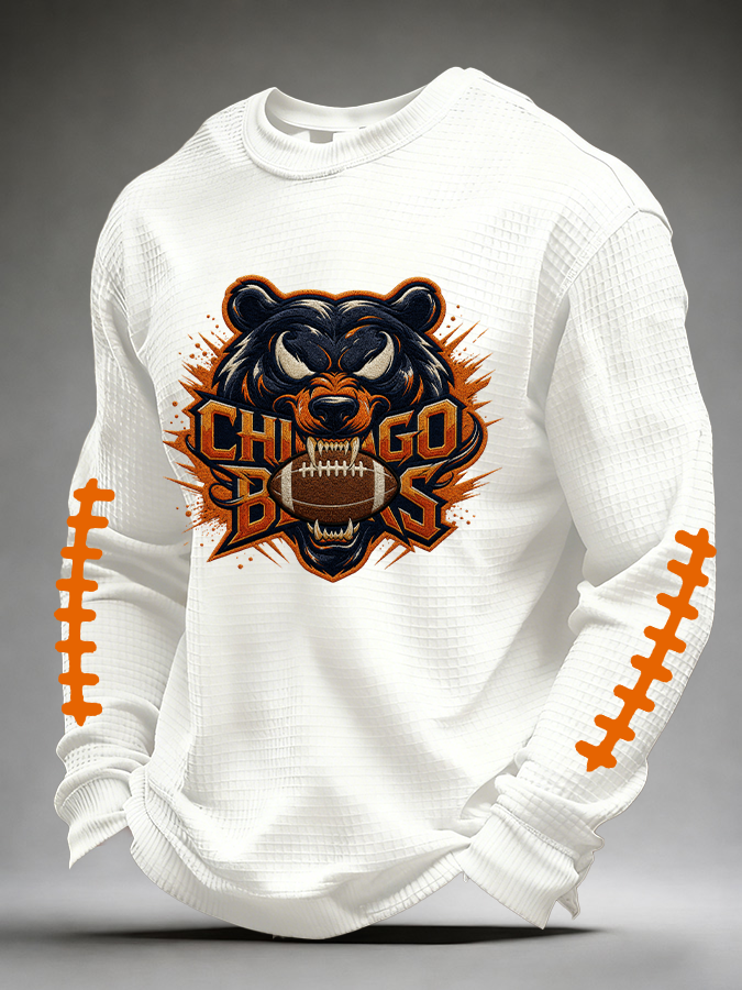 Men'S Football Printed Waffle T-Shirt