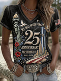 9.11 Never Forget Printed T-Shirts