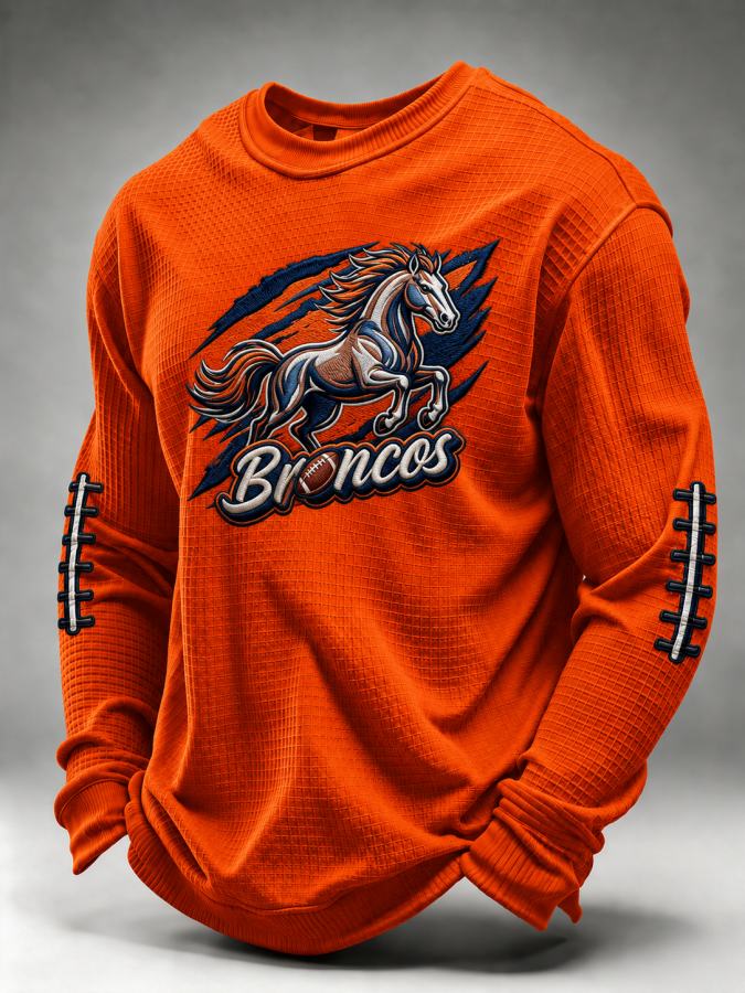 Men'S Football  Printed Waffle T-Shirt