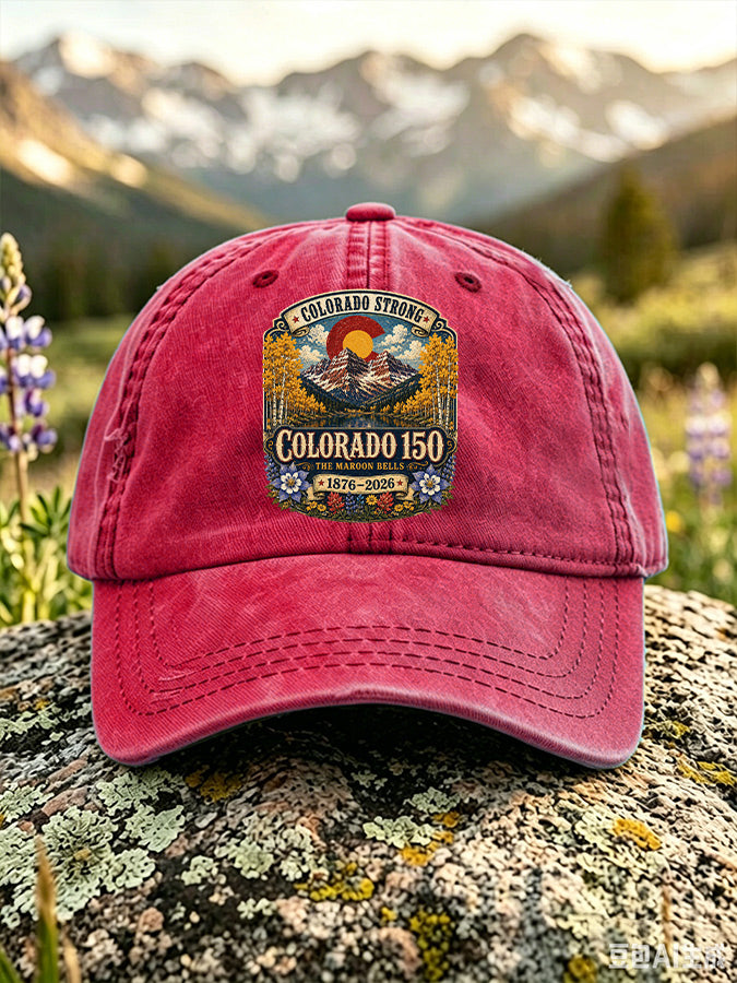 Retro Colorado East. 1876 Centennial State Seal Baseball Hat