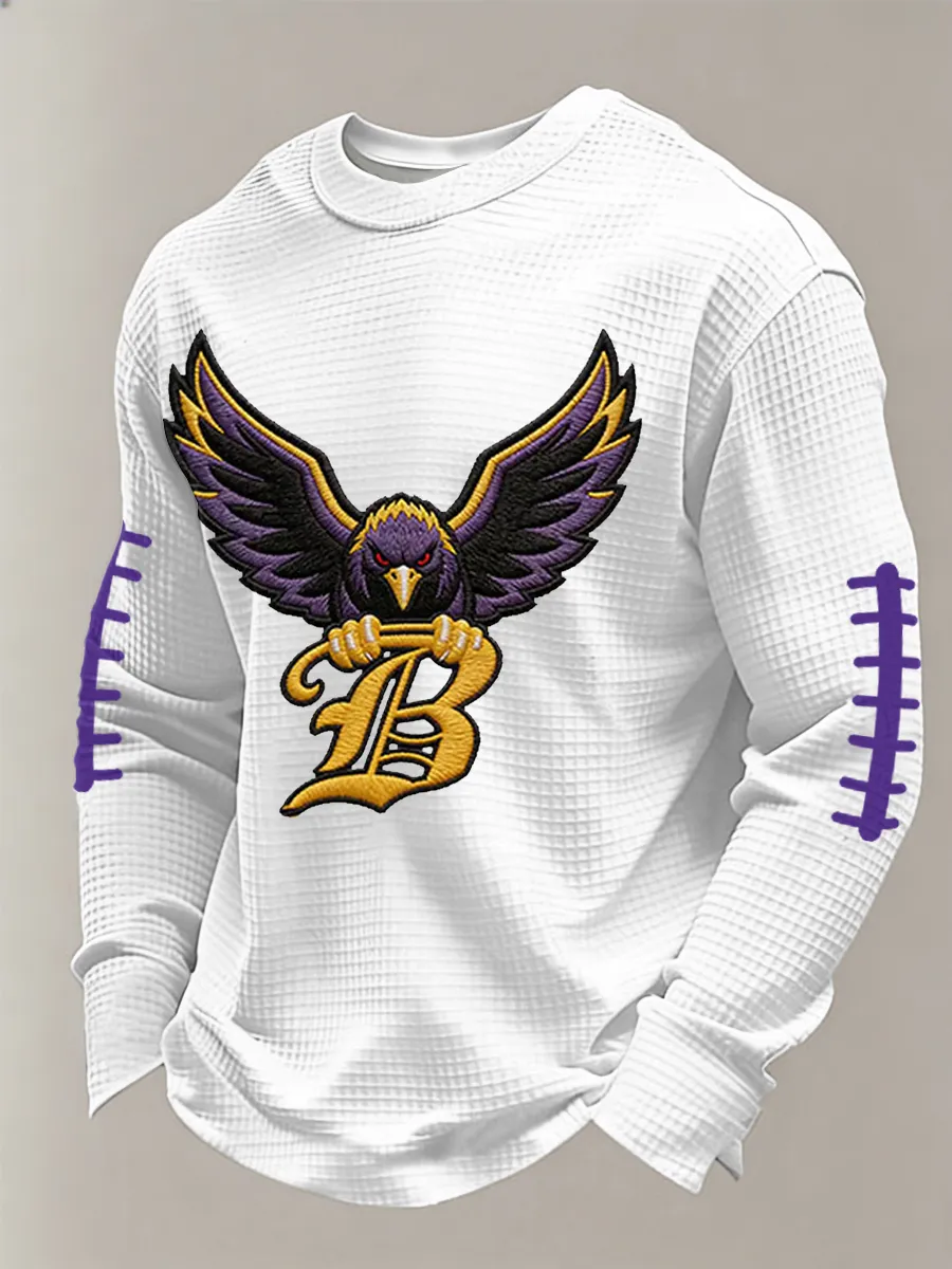 Men'S Football Printed Waffle T-Shirt