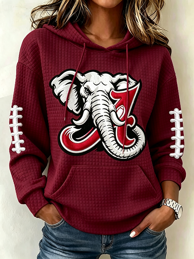 Women's Football Print Sweatshirt