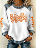 Women'S Rugby Print Long-Sleeved Sweatshirt