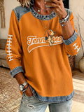 Women'S Football Printed Casual Long Sleeve Top