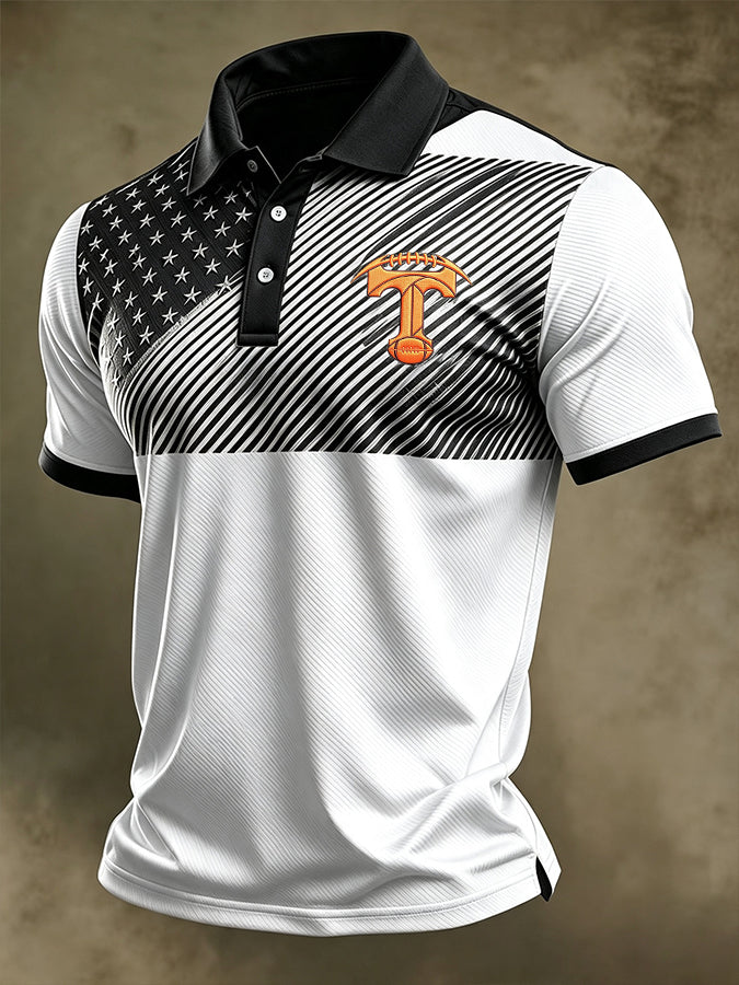 Men's Football Team Fans Football Print Casual Polo