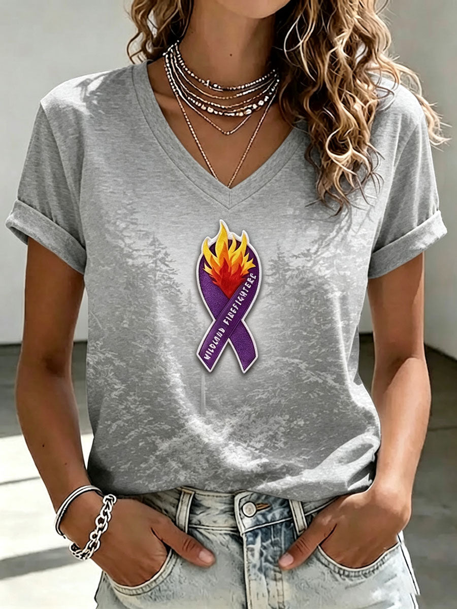 Women'S Colorado Deep Forest Fire Logo Casual T-Shirt
