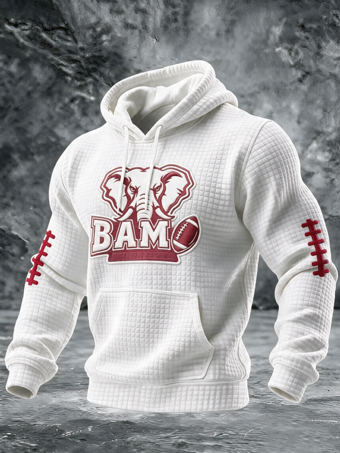 Men'S Football  Printed Casual Hoodie