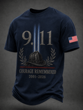 Men's Printed T-Shirt in Memory of 9/11 Victims
